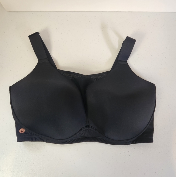 Lane Bryant LIVI High-Impact Wicking Wireless Sports Bra Black Size 42G Active - Picture 2 of 7